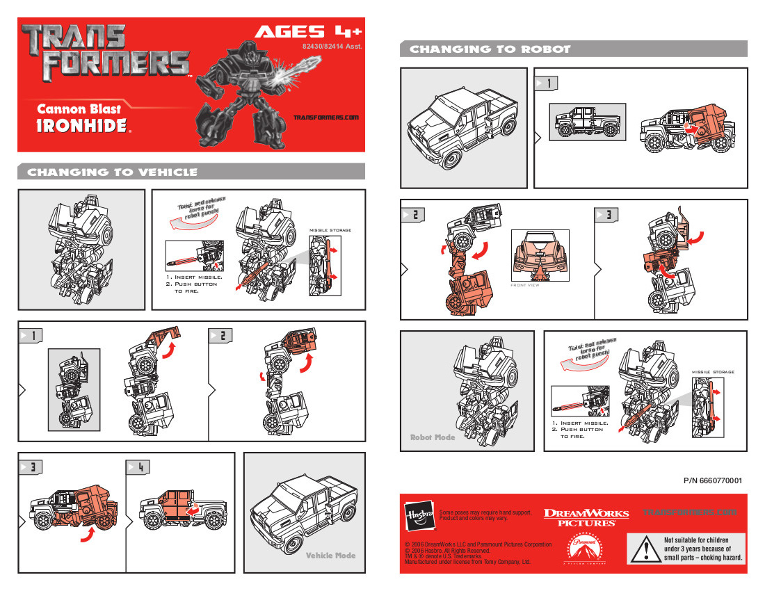Fast Action Battlers Ironhide (Cannon Blast) (Transformers, Movie